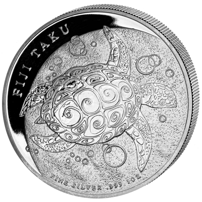 Stříbrná mince 1 Oz Fiji  Taku (Kareta pravá)