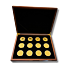 Kompletní sada zlatých mincí Lunar I 12 x 1 Oz (1996 - 2007) + etue
