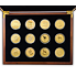 Kompletní sada zlatých mincí Lunar I 12 x 1 Oz (1996 - 2007) + etue